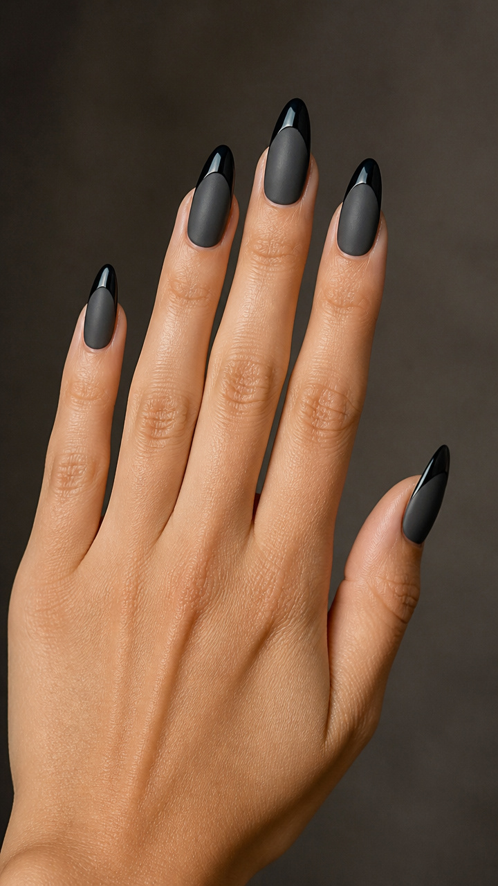 Gunmetal Gray with Glossy Tip Contrast