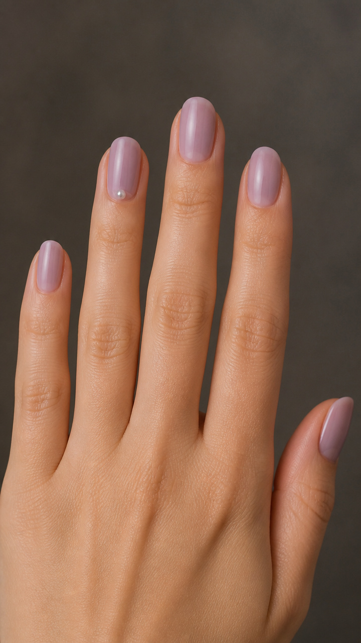 Lilac Sheer Wash with Pearl Accent