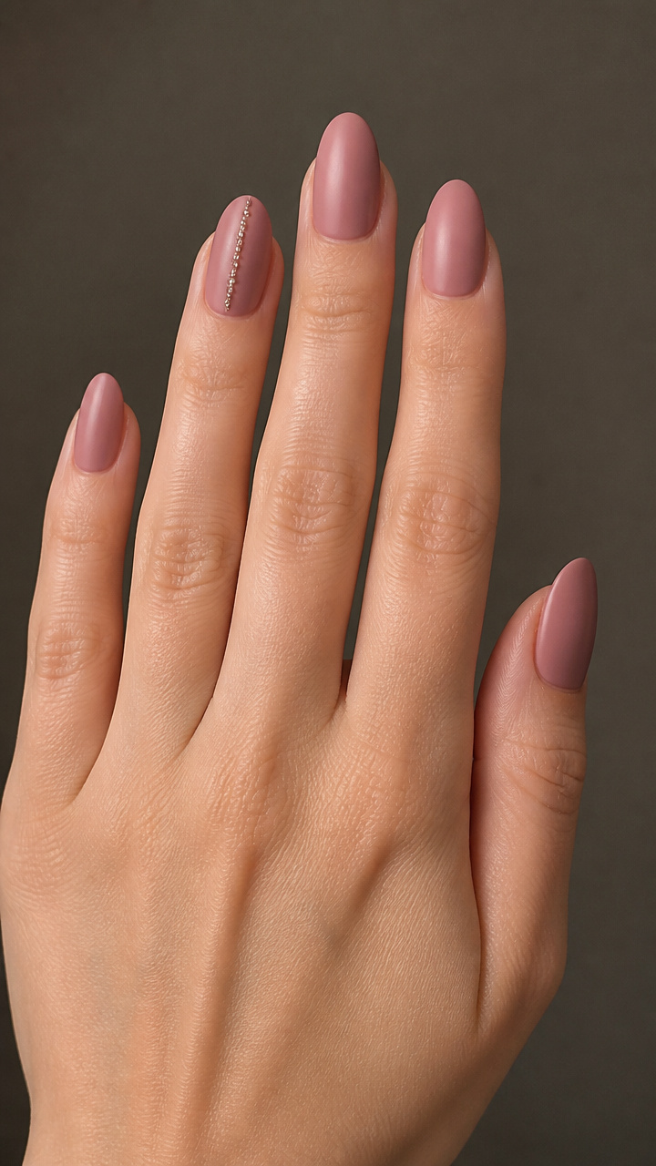 Dusty Rose with Micro Rhinestone Trail