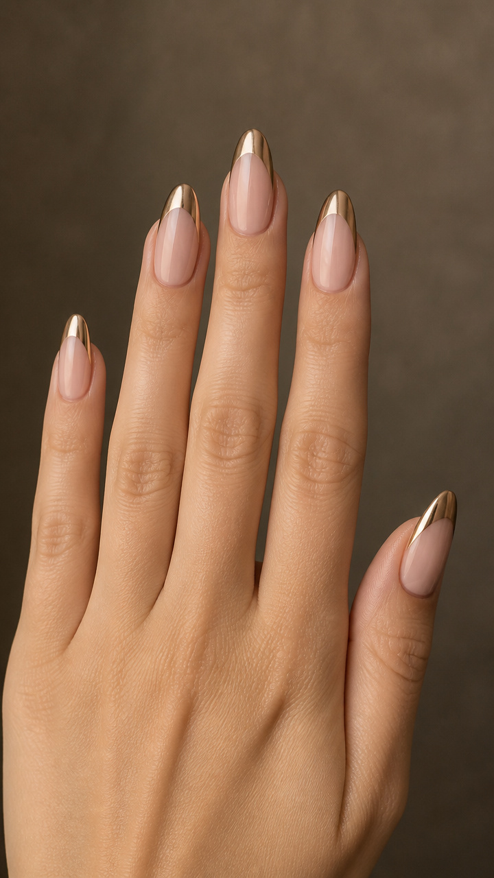 Champagne Gold Chrome Tips