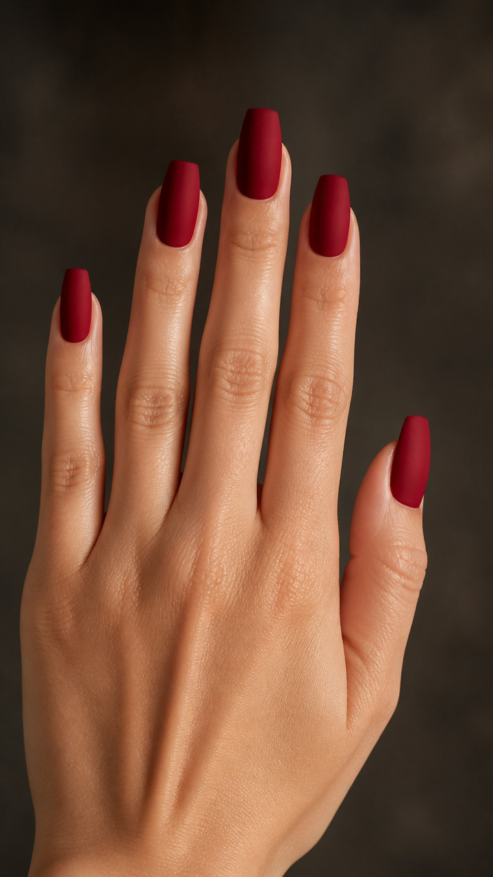 Red Velvet Matte Press-Ons