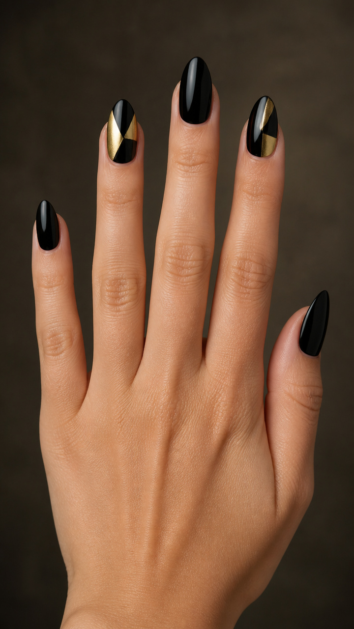 Black and Gold Geometric Accents