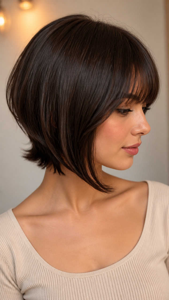 Angled Bob with Flicked Ends