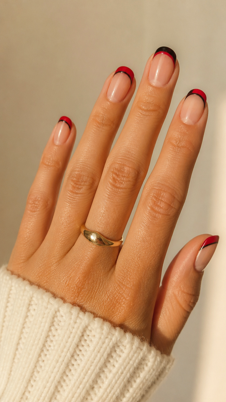Black-Trimmed Blood Red Tips
