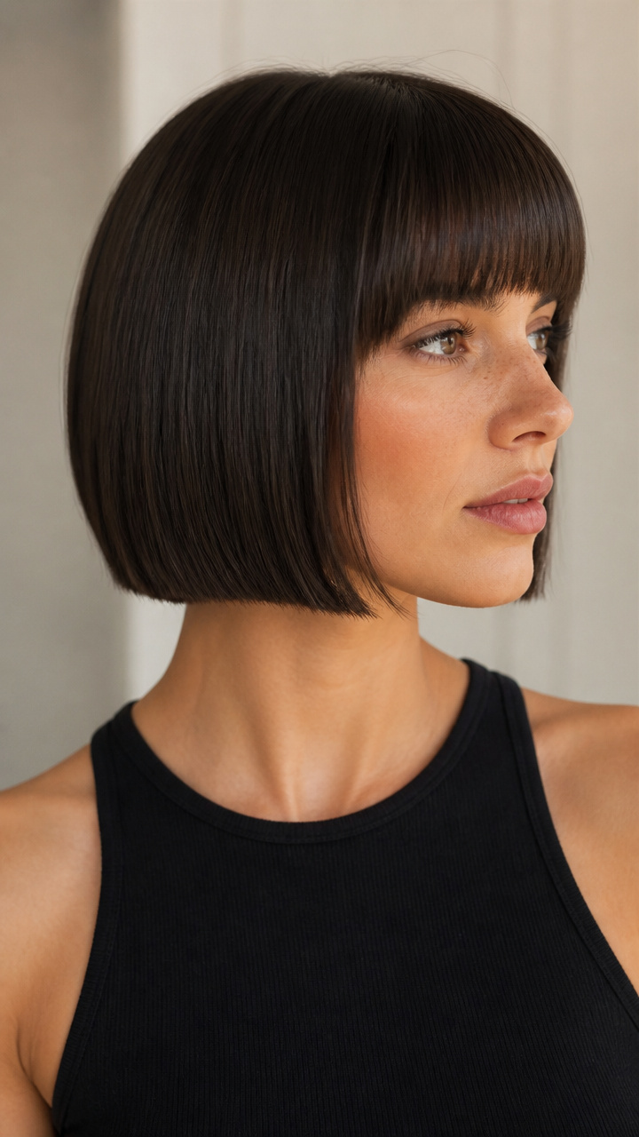 Blunt Chin-Length Bob