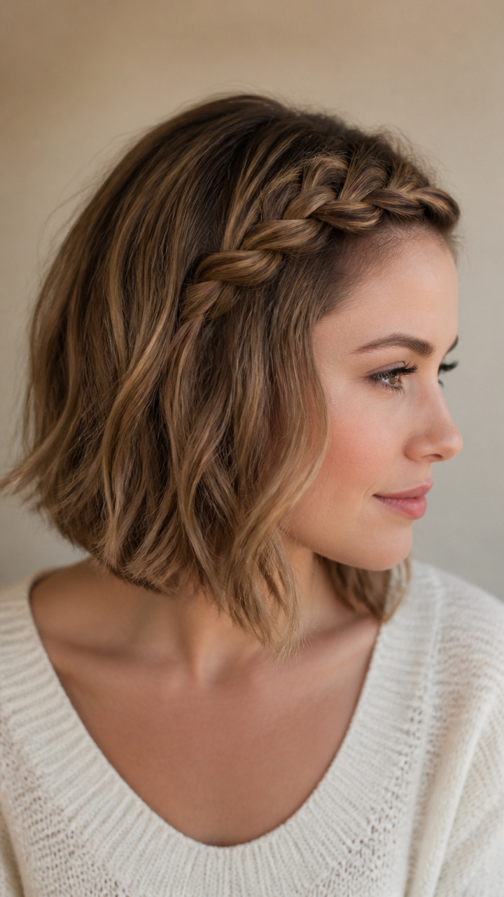 Braided Forehead Bob