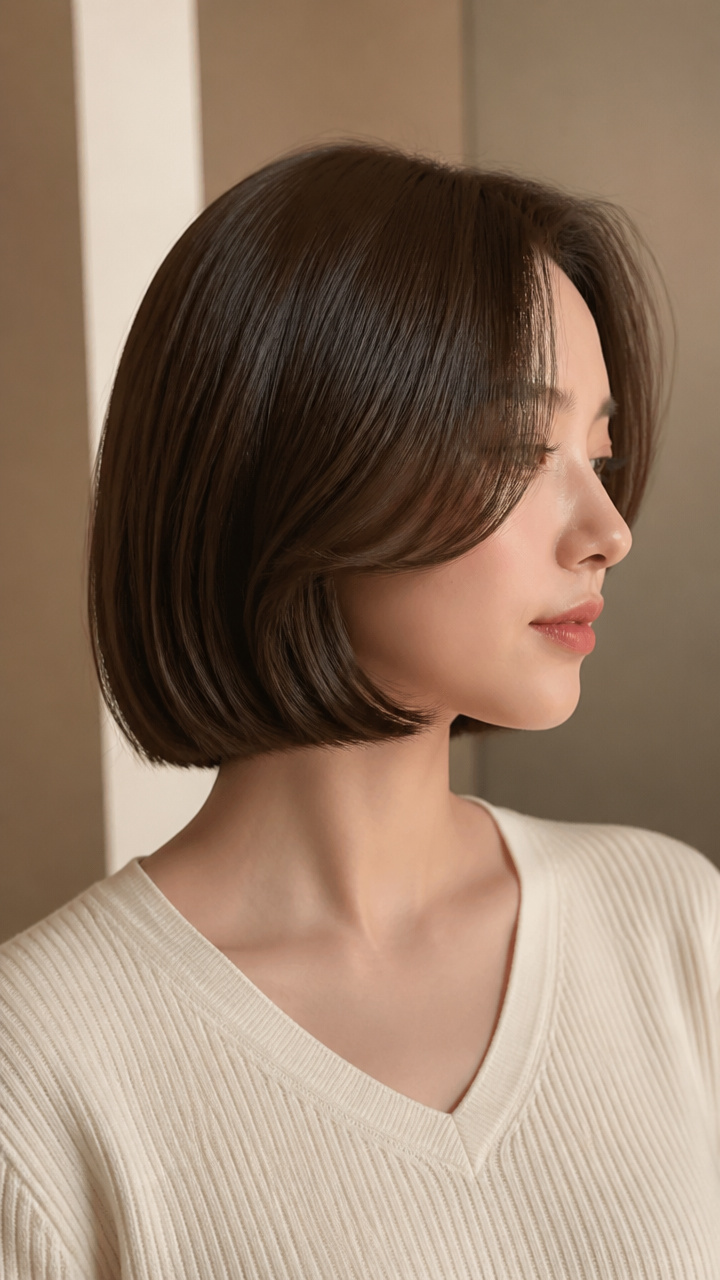 Center-Parted Bob with Twin Bangs