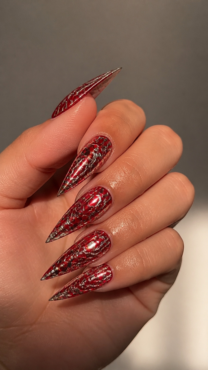 Cracked Glass Effect with Red Base