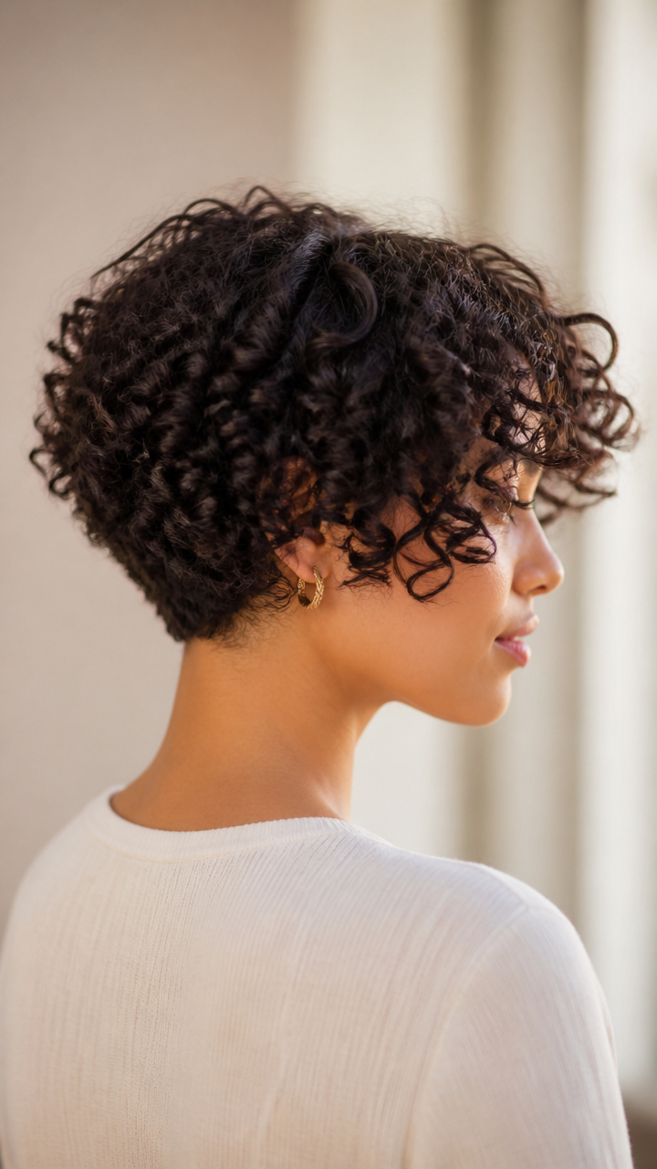 Curly Tapered Bob