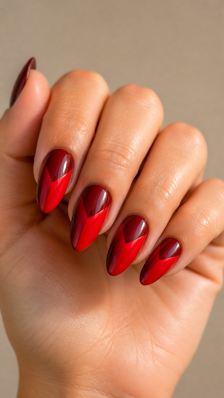 Dual-Tone Red Chevron