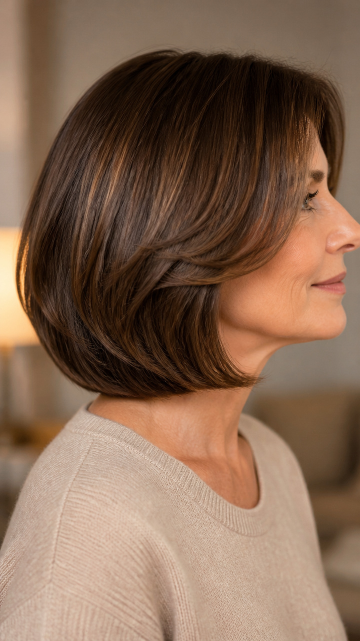 Glossy One-Length Bob