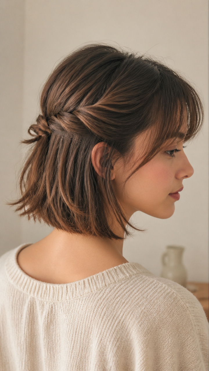 Half-Up Twisted Bob