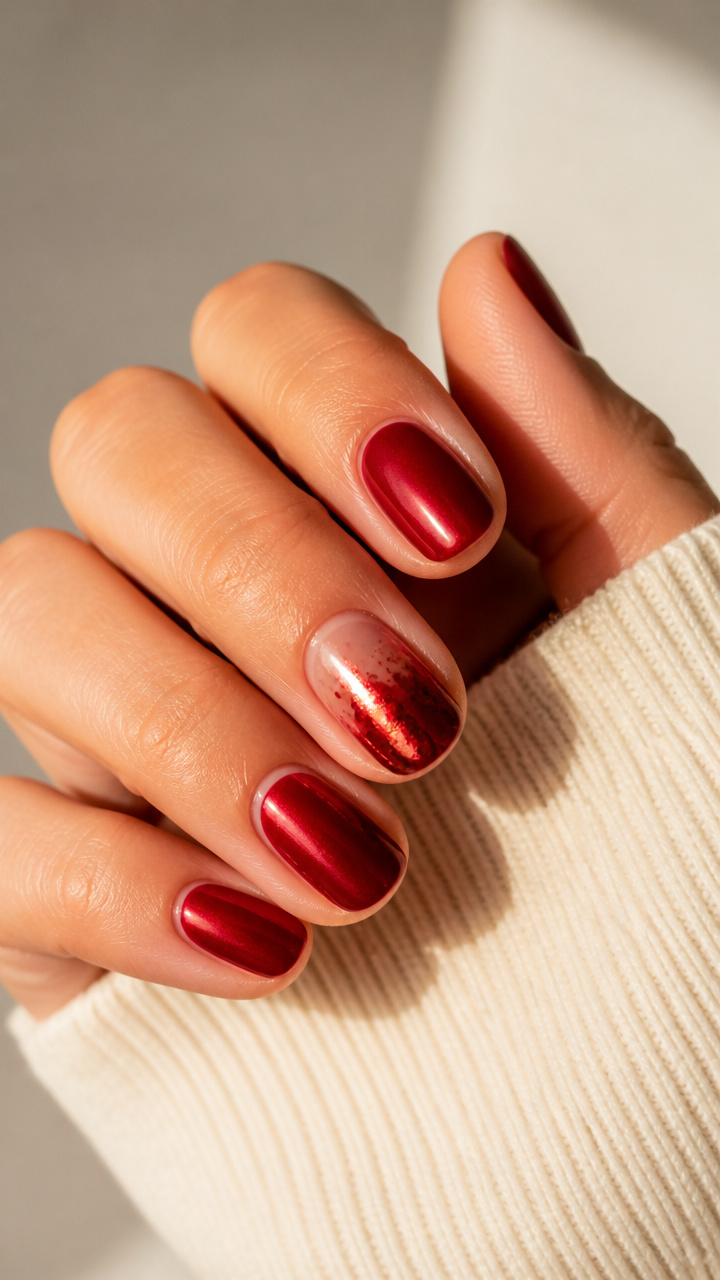 Red Foil Gradient Accent