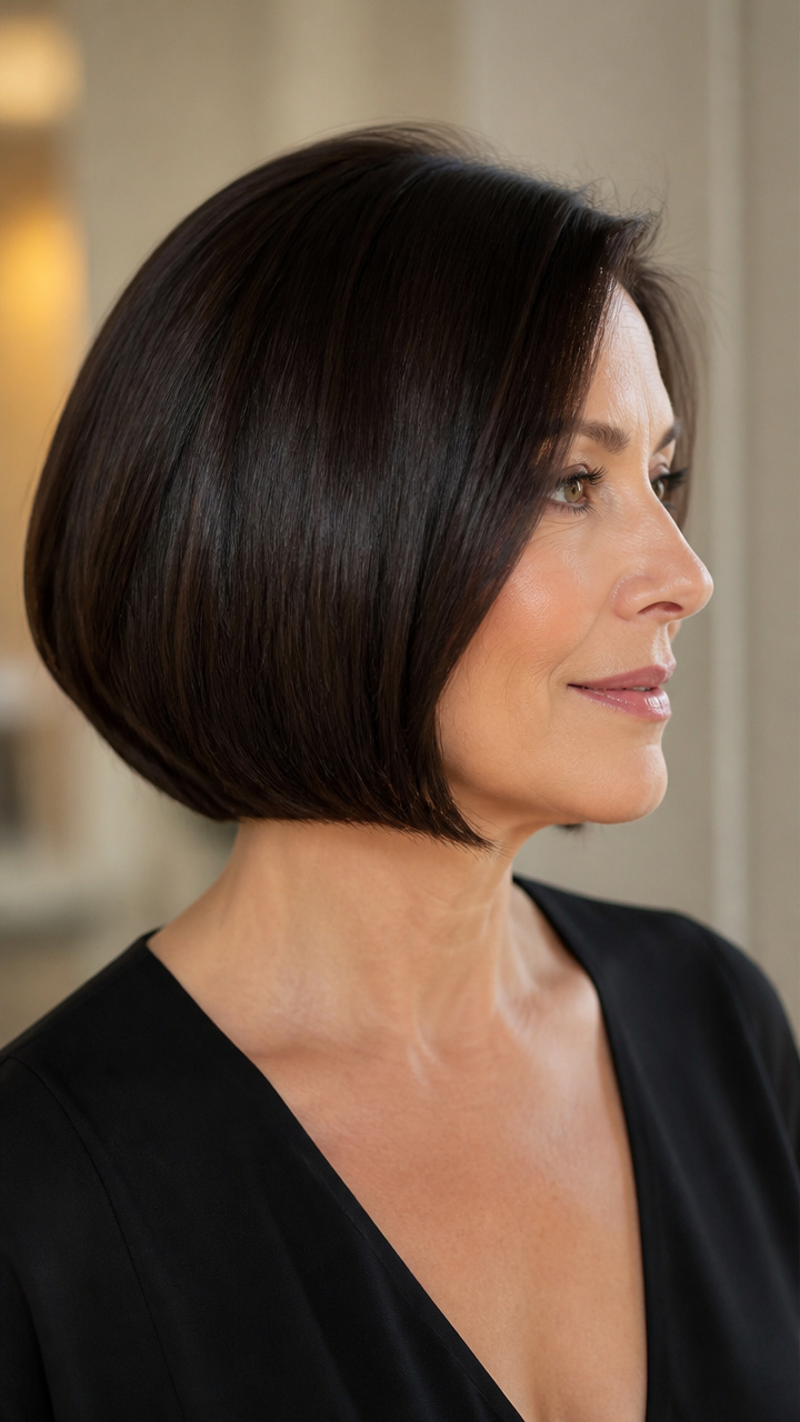 Sleek Chin-Length Bob