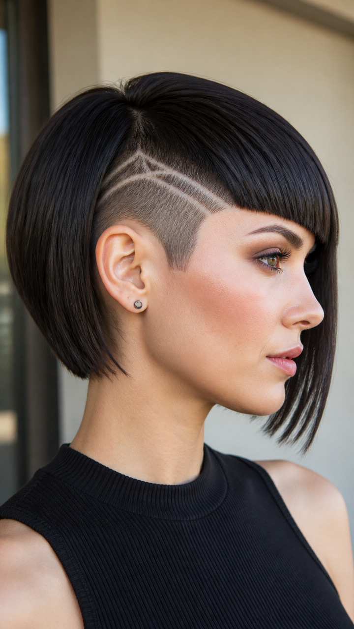 Sleek Undercut Bob