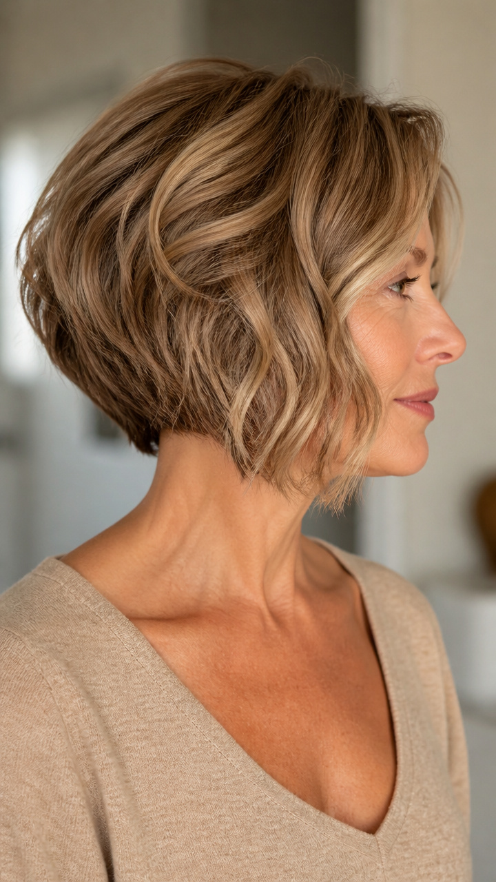 Wavy Inverted Bob