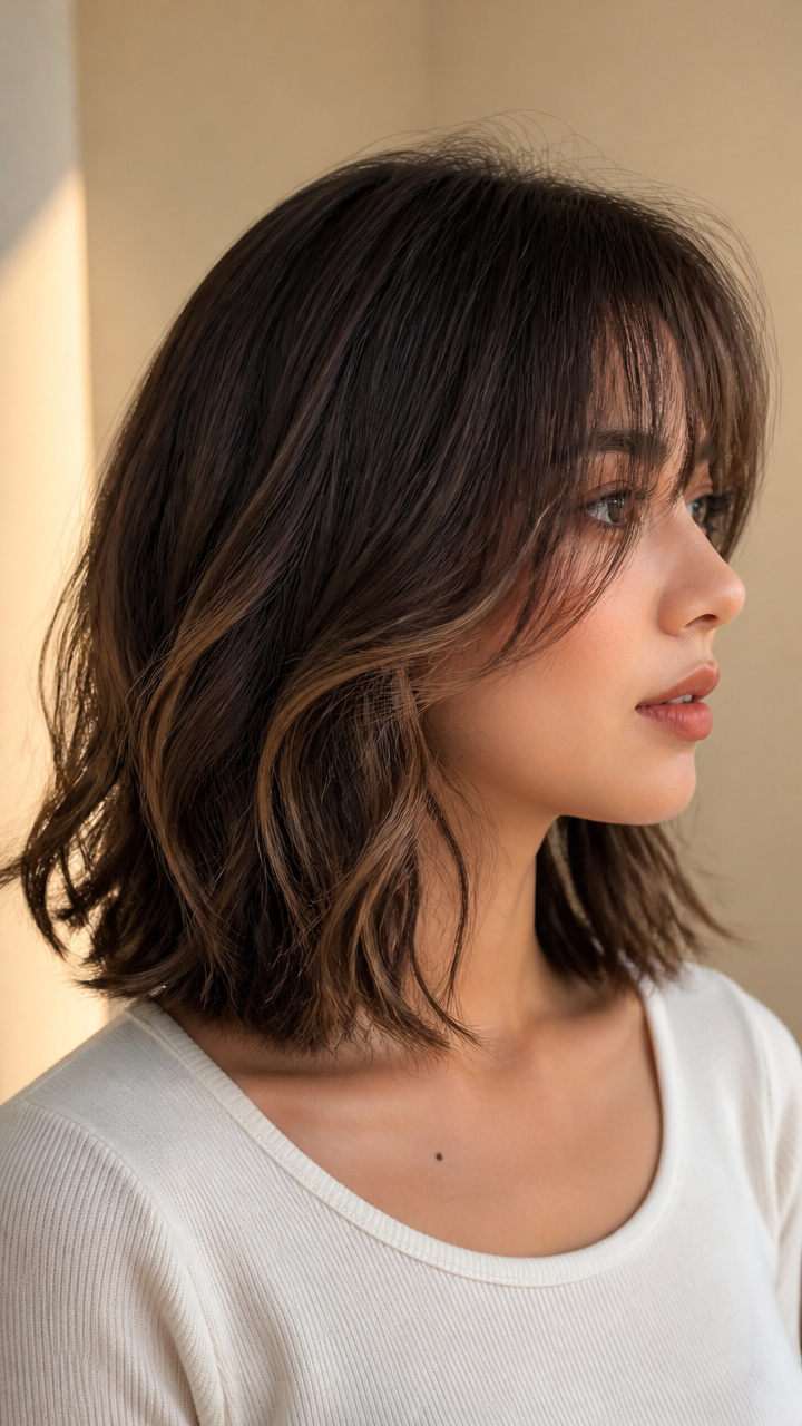 Wavy Shoulder-Brushing Bob